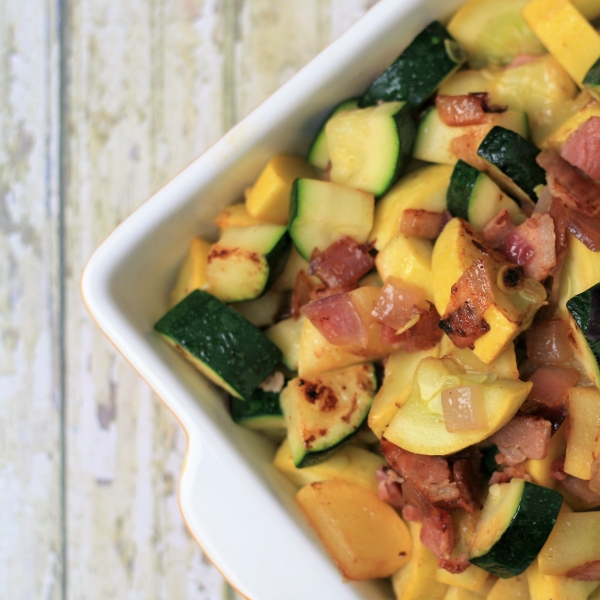 Summer Squash Saute with Bacon