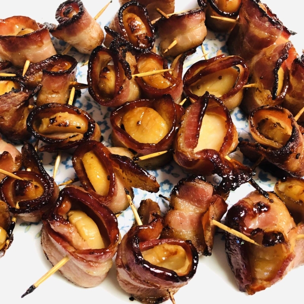 Marinated Scallops Wrapped in Bacon