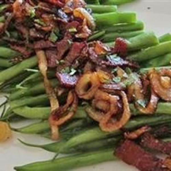 Green Beans with Smokey Bacon Vinaigrette