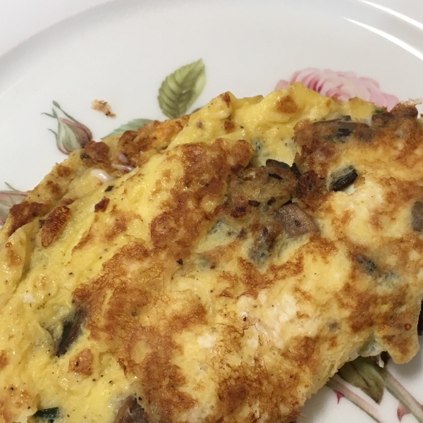 Mushroom, Scallion, and Cheese Omelet