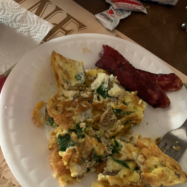 Mushroom, Scallion, and Cheese Omelet