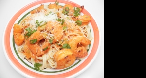 Quick Seafood Pasta with Shrimp in Pink Cream Sauce