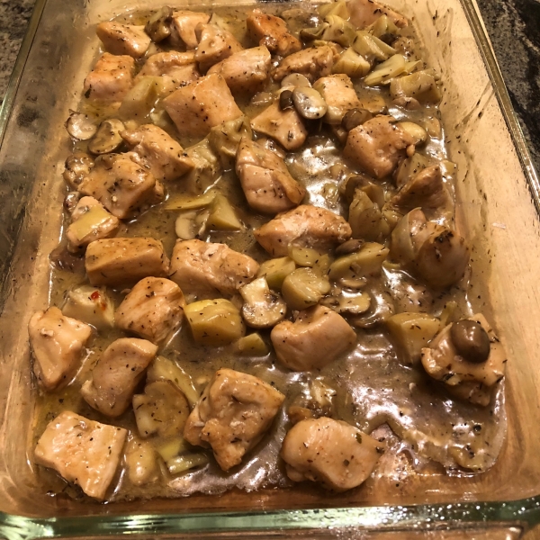 Chicken with Artichokes and Mushrooms