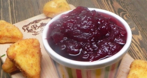 Deep-Fried Camembert and Cranberry Sauce
