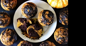 Marbled Chocolate-Pumpkin Muffins