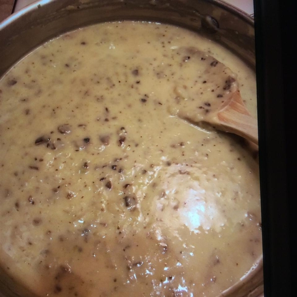 Leek Potato Mushroom Cheddar Soup