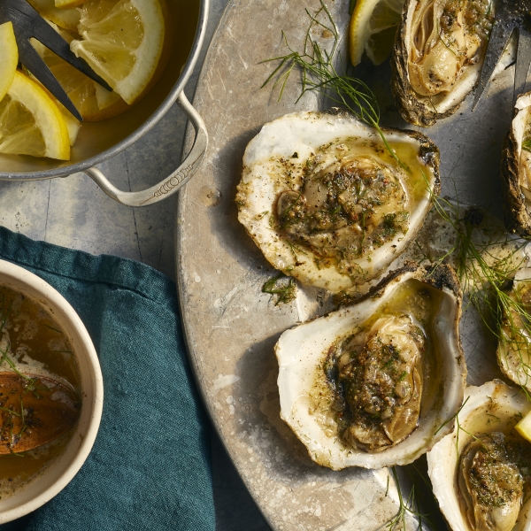 Grilled Oysters with Fennel Butter