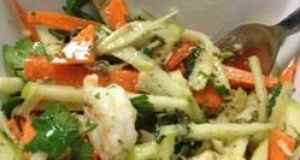 Green Apple, Jicama, and Prawn Salad with Mint, Lemongrass, and Dijon Dressing