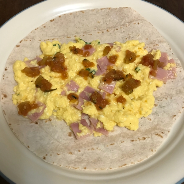 Ham and Cheese Breakfast Tortillas