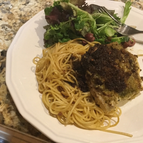 Pesto-Crusted Grouper