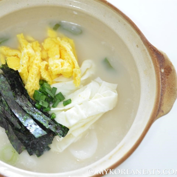 Korean Tteokguk (Rice Cake Soup)