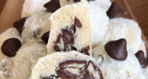 Mint Chocolate Chip Snowball Cookies