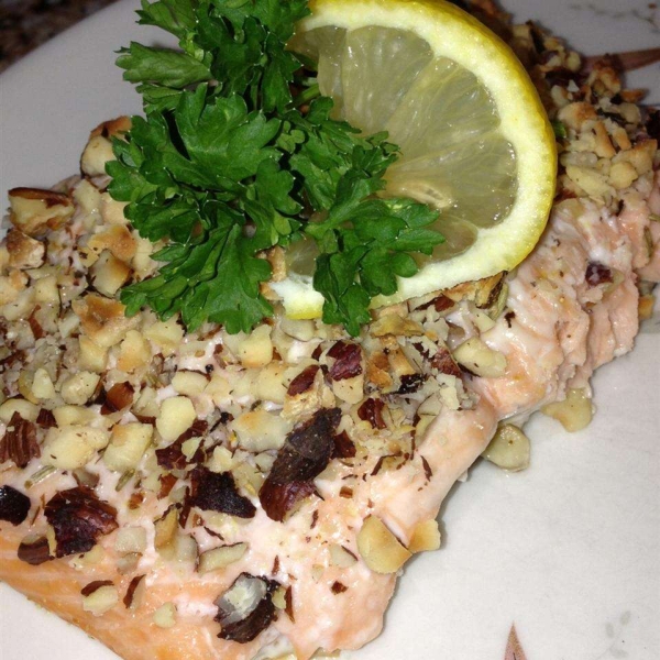 Hazelnut-Citrus Encrusted Salmon