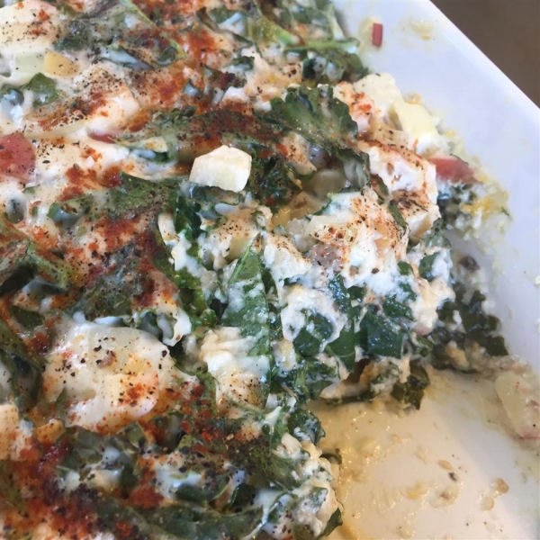 Baked Apple and Kale Casserole