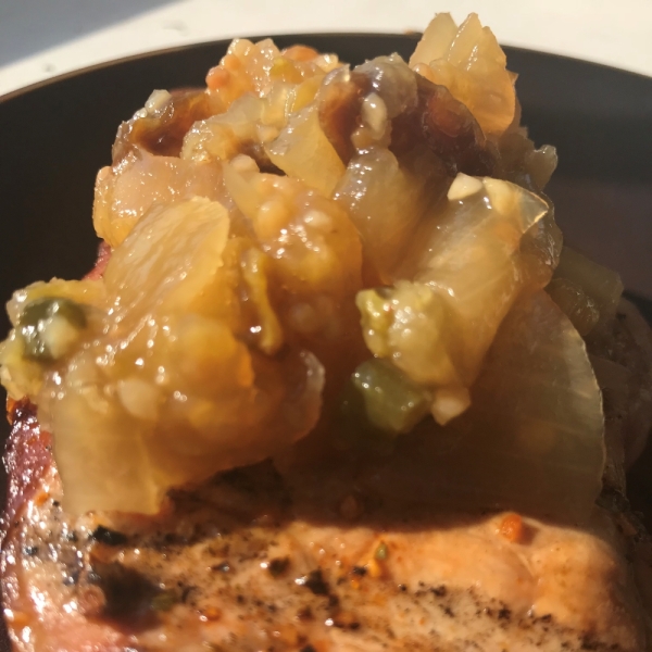 Grilled Pork with Pineapple Chutney