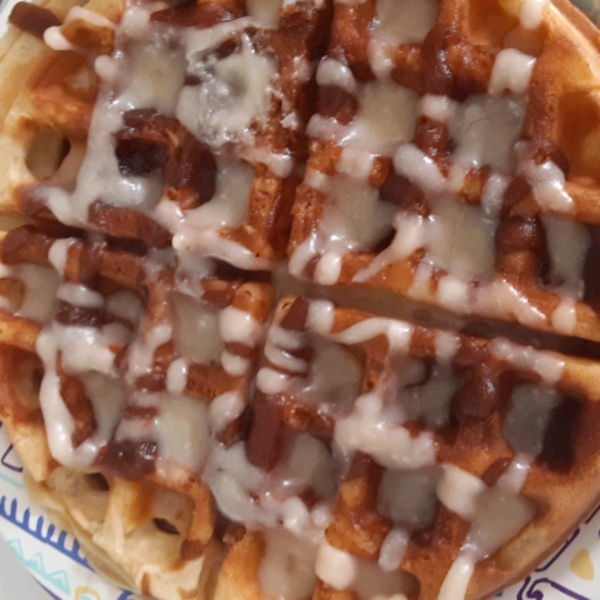 Cinnamon Roll Waffles