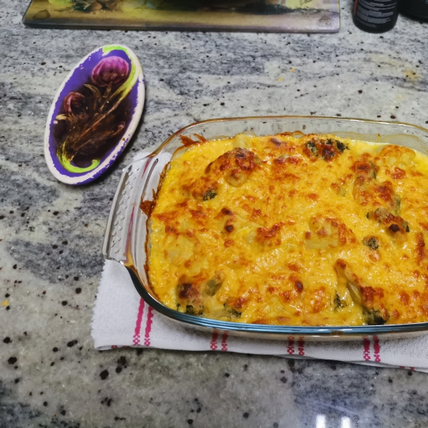 Cauliflower and Broccoli Bake