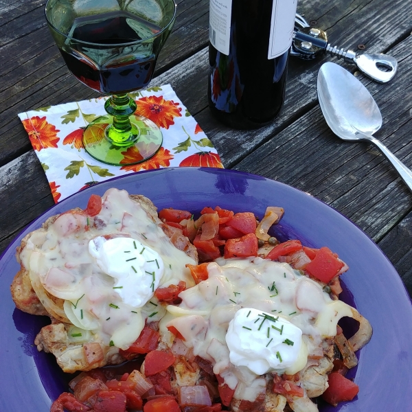 Red Wine-Braised Pork Chops