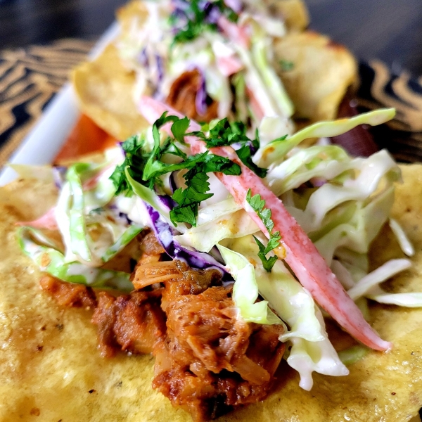 Jackfruit Tacos with Mango Slaw