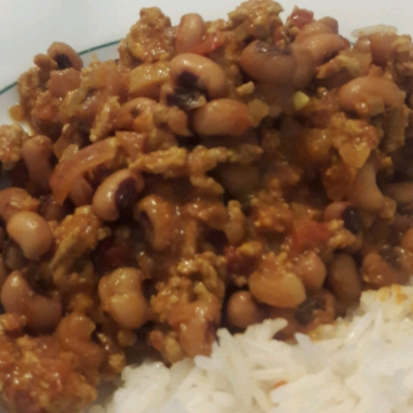 Minced Beef with Black-Eyed Beans