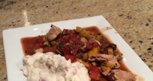 Chicken Cacciatore with Creamy Mashed Potatoes
