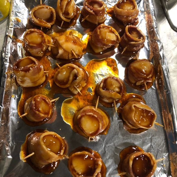 Teriyaki Bacon Wrapped Scallops