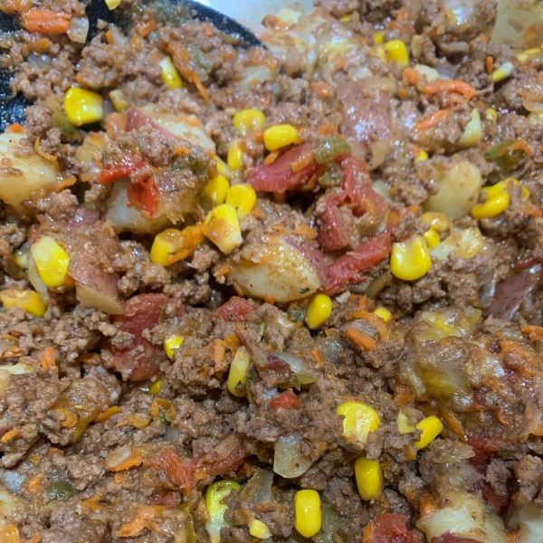 Mexican Ground Beef and Potato Skillet