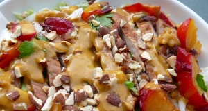 Grilled Adobo Pork Tenderloin Salad With Plums and Almonds