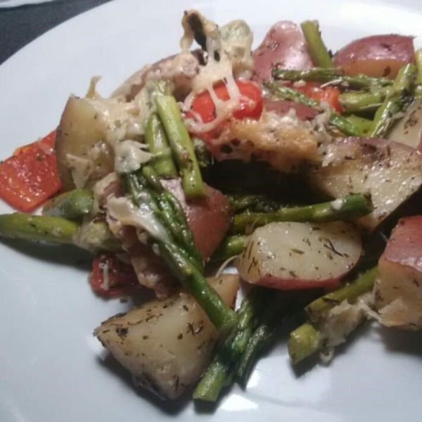 Oven Roasted Red Potatoes and Asparagus