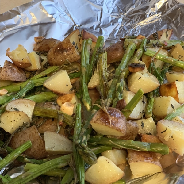 Oven Roasted Red Potatoes and Asparagus