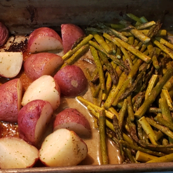 Oven Roasted Red Potatoes and Asparagus