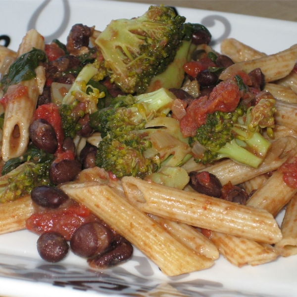 Spinach and Black Bean Pasta