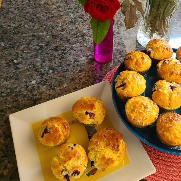 Glazed Lemon Blueberry Muffins