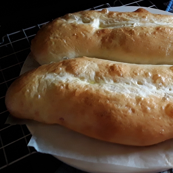 Italian Bread Baked on a Pizza Stone