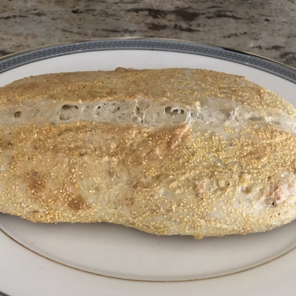 Italian Bread Baked on a Pizza Stone