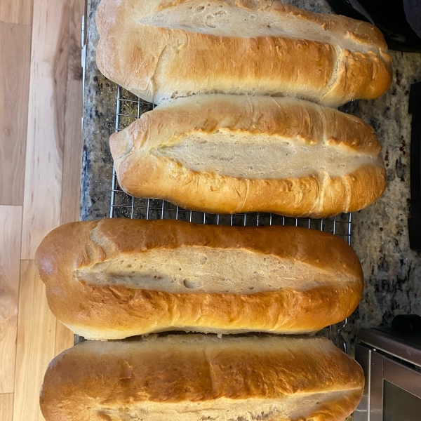 Italian Bread Baked on a Pizza Stone