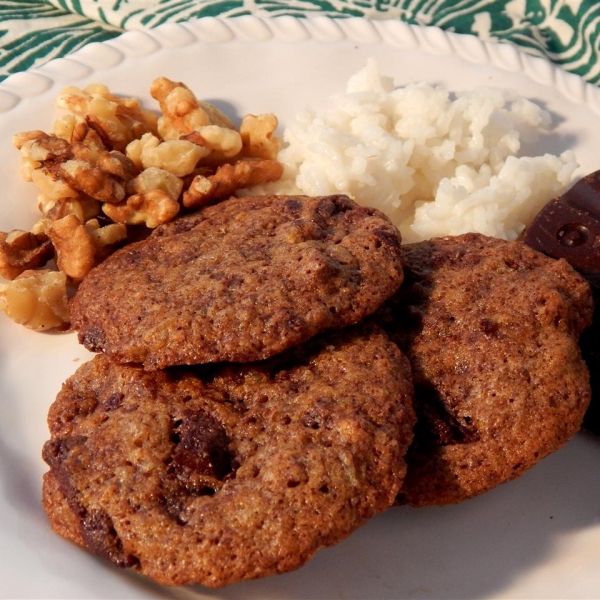 Spiced Rice Cookies with Mexican Chocolate