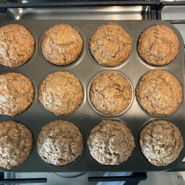 Whole Wheat Banana Oat Muffins