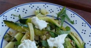 Zucchini Ribbons With Goat Cheese