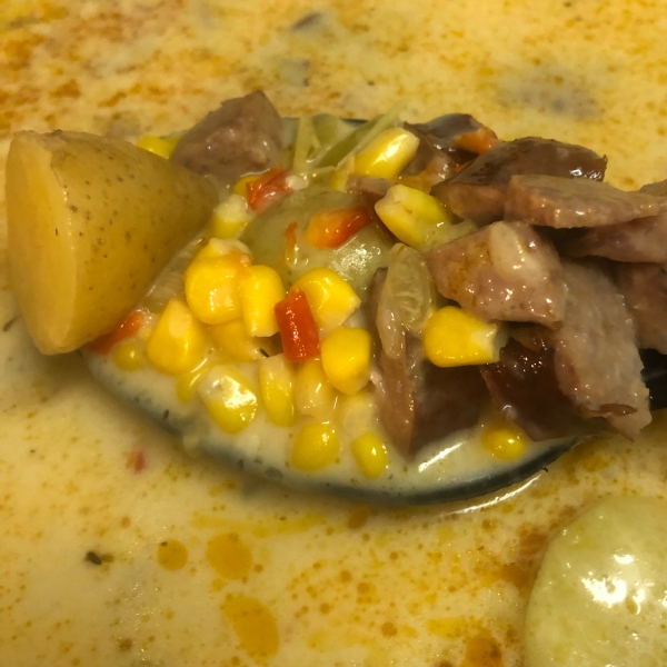 Andouille Sausage and Corn Chowder