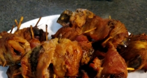 Baked Chicken Livers with Bacon