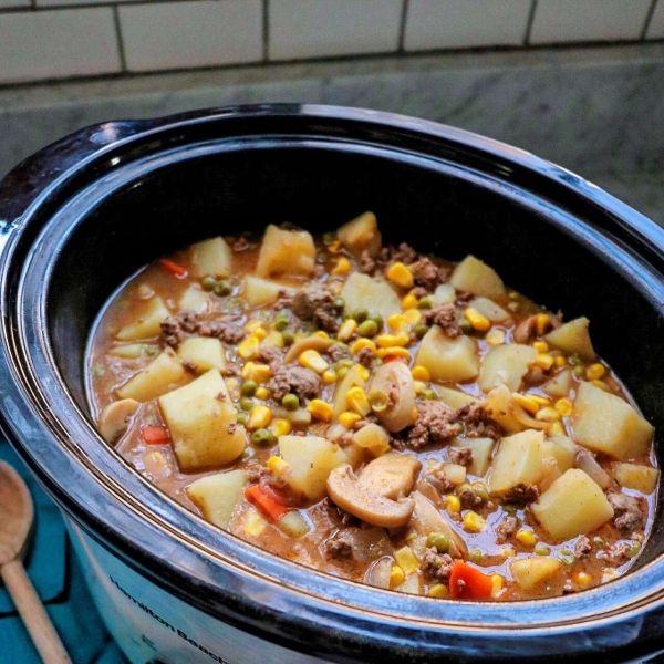 Slow Cooker Ground Beef Stew