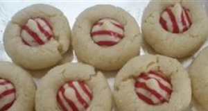 Candy Cane Kiss Cookies