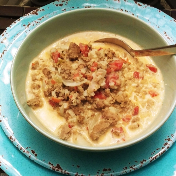 Creamy Keto Taco Soup with Ground Beef