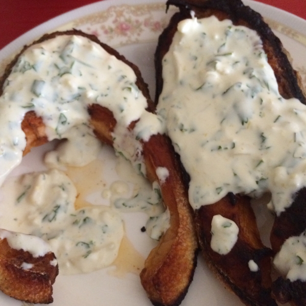 Grilled Salmon Fillets with a Lemon, Tarragon, and Garlic Sauce