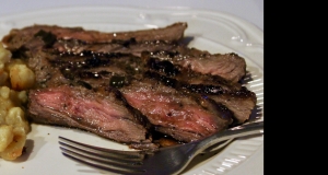 Grilled Flank Steak with Red Wine Sauce