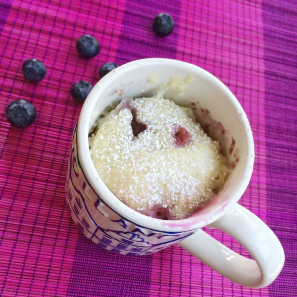 No-Egg Blueberry Mug Cake