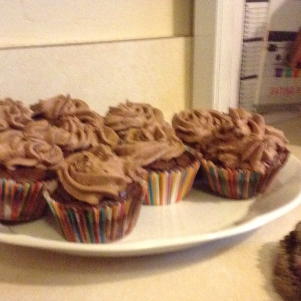 Brownie Cupcakes with Hazelnut Buttercream