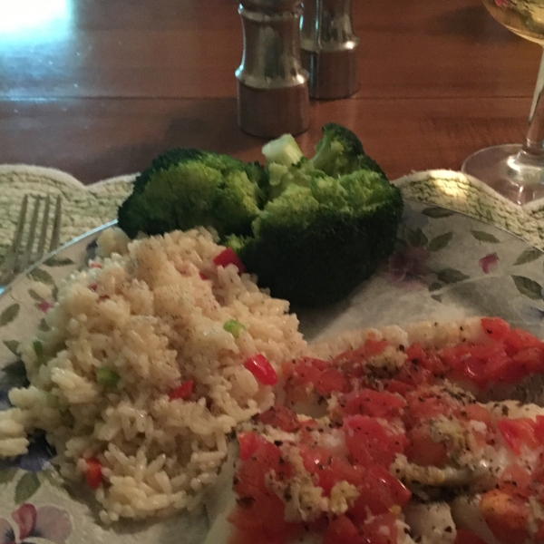 Easy Tilapia with Wine and Tomatoes