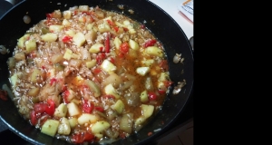 Eggplant, Zucchini and Sweet Red Pepper Stew